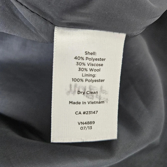 Talbots Straight Pencil Tweed Skirt Wool Gray Plaid Zip Lined Petite - Picture 5 of 5